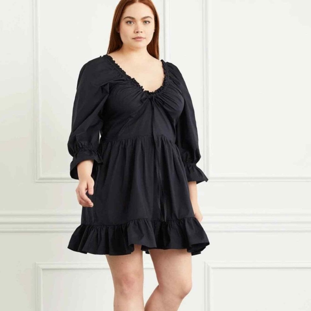 Hill House Samantha Black Poplin Dress XS
